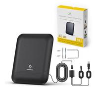 SHERRIVA Antenna TV digitale per Smart TV per interni ed esterni, antenna HDTV amplificata 800 km con amplificatore di segnale, ricezione per canali locali TV 8K 4K 1080P HD VHF UHF, con cavo