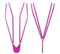 SHERRYLO Bikini da Donna con Fionda in Topless con Perizoma a Perizoma, con Bretelle Estreme, Micro Bikini, 1881-fucsia, Taglia Unica