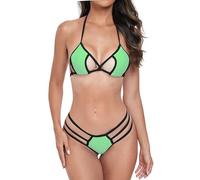 SHERRYLO Micro bikini estremo perizoma costume da bagno per le donne bikini sexy perizoma fondo donna due pezzi costumi da bagno costumi da bagno, 23018-verde Nero, L
