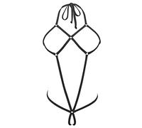 SHERRYLO Sling Bikini Extreme Micro Bikini G String Perizoma Mini Esotici Abbronzatura Costume Da Bagno, nero, Taglia Unica