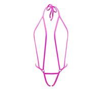 Sherrylo Wild Style - Micro Bikini da donna, costume da bagno in due pezzi, per prendere il sole Rosa Taglia Unica