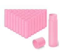 Sherules 50 tubetti vuoti per balsamo per le labbra, 5,5 ml, senza BPA e a prova di perdite, piccoli contenitori per labbra attorcigliati per rossetto fai da te, balsamo fatto in casa, rosa