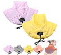 Sherum ThermaEase Pro, Grishay Thermaease Pro, Outfany Thermaease Pro, Cuscinetto Riscaldante Per Collo, Spalle E Schiena, Cuscinetto Riscaldante USB Portatile (Giallo+Viola)