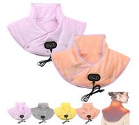 Sherum ThermaEase Pro, Grishay Thermaease Pro, Outfany Thermaease Pro, Cuscinetto Riscaldante Per Collo, Spalle E Schiena, Cuscinetto Riscaldante USB Portatile (Rosa+Viola)