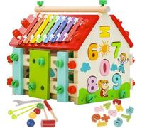 Sherwood Store Casa multifunzionale educativa in legno per bambini da 3 anni, Giocattolo Montessori, sviluppo sensoriale del bambino, stimola la sua immaginazione