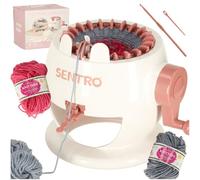 Sherwood Store Macchina per Maglieria 22 Aghi, Macchina a Maglia a manovella, Telaio per Maglieria, Macchina per Maglieria Circolare fai-da-Te per adulti e bambini da 8 anni - 2 gomitoli inclusi