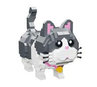 Sherwood Store Set animali pet da costruire compatibili con mattoncini micro (da 600 a 1000 pezzi circa) - 10 razze di cane e gatto da collezionare - Giocattolo creativo ed educativo (Gatto Moyu)