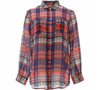 Sheryl Crow Donna Bottoni Front Stampato Plaid Maglia Poliestere Multicolore XS