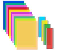 Sheryl&Rain 14 Pcs Dislessia Strumenti Compensativi, A4 Sovrapposizioni Colorate con 4 Strisce di Lettura Guidat, Guida Alla Lettura per Segnalibri, Mascherina per Lettura Facilitata,Bambini, ADHD