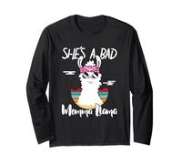 She's a Bad Momma Llama - Mama Funny - Vintage Mom Gift Maglia a Manica