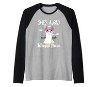 She's a Bad Momma Llama - Mama Funny - Vintage Mom Gift Maglia con Maniche Raglan