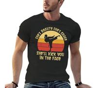 She's Beauty She's Grace She'll Kick You in The Face Karate Girl T-Shirt Black 3XL