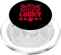 She's Cambogian I'm Just Lucky Design Shamrocks PopSockets PopGrip per MagSafe