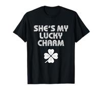 She's My Lucky Charm St Patrick's Day Shamrock Maglietta