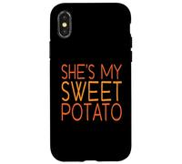 Shes My Sweet Potato I Yam Set Ringraziamento Coppie Abbinamento Custodia per iPhone X/XS