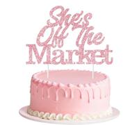 She's Off The Market Topper per torta a tema mercato degli agricoltori decorazioni per torte con glitter She's Fresh Off the Market Decor per donne, addio al nubilato, fidanzamento, addio al nubilato