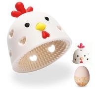 Shesyuki Fresh Egg Brush Cleaner, Cute Chick Image Reusable Cleaning Tools, Silicone Egg Brush Cleaner For Children drawing eggs（1 piece beige)