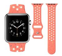 Shesyuki Sport Band Compatible with Apple Watch Band 42mm 44mm 45mm 49mm for Women Men, Breathable Soft Silicone Strap for iWatch Series SE 9 8 7 6 5 4 3 2 1 Ultra 1 2(pink)