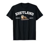 Shetland Scotland Otter Vintage Souvenir Maglietta