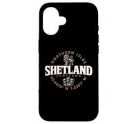 Shetland Scozia Isole del Nord Coordinate Etichetta 2C Custodia per iPhone 16