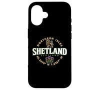 Shetland Scozia Isole del Nord Coordinate Etichetta Custodia per iPhone 16