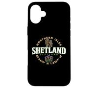 Shetland Scozia Isole del Nord Coordinate Etichetta Custodia per iPhone 16 Plus