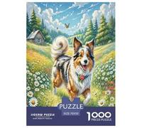 Shetland Sheepdog Jigsaw Puzzle Impossible 1000Pcs Decorazione Per La Casa. Rilassamento E Intelligence Per Adulti E Ragazzi Da 14 Anni 70x50cm/1000pcs