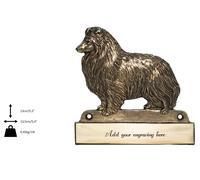 Shetland Sheepdog - Piastra In Ottone Con Iscrizione 'WELCOME' Tipo Dog DE 2