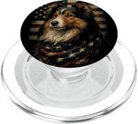Shetland Sheepdog USA Flag Patriotic Sheltie 4 luglio PopSockets PopGrip per MagSafe