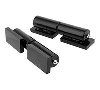 SHEUTSAN Confezione da 2 cerniere per cancello a barilotto da 17,8 cm, resistenti da saldare, con cuscinetto a sfera in acciaio per cancelli a battente, capacità di carico 408,2 kg, nero