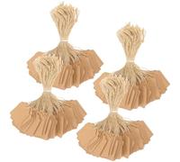 SHEUTSAN Etichette per prezzi in carta kraft con cordino, 4,3 x 3,3 cm, 2000 pezzi