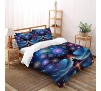 SHEVOVER Copripiumino Buddha,Set Di Biancheria Da Letto Cultura indiana,copripiumino Cultura indiana,3D Da 3 Pezzi Per Ragazzi Adolescenti Adulti King(220x240cm)