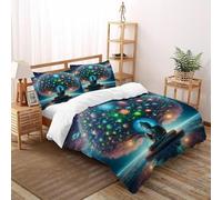 SHEVOVER Copripiumino Buddha,Set Di Biancheria Da Letto Cultura indiana,copripiumino Cultura indiana,3D Da 3 Pezzi Per Ragazzi E Ragazze Double(200x200cm)