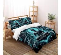 SHEVOVER Copripiumino Buddha,Set Di Biancheria Da Letto Cultura indiana,set Copripiumino Cultura indiana,Stampa 3D,con 2 Federe,per Ragazzi E Ragazze Super King(260x220cm)