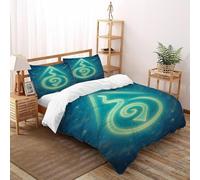 SHEVOVER Copripiumino Energia misteriosa,Biancheria Da Letto Cultura indiana,copripiumino Cultura indiana,Stampa 3D,da 3 Pezzi Per Ragazzi Adolescenti Adulti Super King(260x220cm)