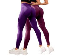 Shfebrinox 2PC Leggins 3D Anticellulite Donna, Leggings Cellulite, Leggins Compressione Graduata Lipedema, Push Up Senza Cuciture Sculpture Leggings Sportivi Yoga