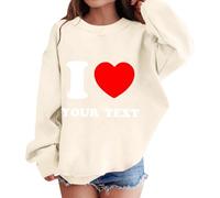 Shfebrinox Felpa per ragazze e ragazzi Pullover Felpa per bambini Giacca casual con lettere Confortevole Maglione morbido allentato Top elegante Streetwear Abbigliamento tinta unita Basic Manica Lunga