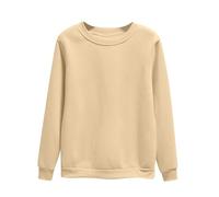 Shffuw Basic Clothes Woman Maglioncino Bianco Donna Pullover Women S Plain Versatile Sweatshirt Without Hood Large Sizes Basic Long Sleeve Autumn Winter Long Maglie Donna Autunnali A XXL