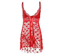 Shffuw Body Sexydonna Lingerie Lingerie Donna Pizzo Sexy Lenceria Sexy Dessous New Sexs Colore Nero Donna Giarrettiera Reggiseno E Mutandine Sexydonna Hot Aperto Red XXL
