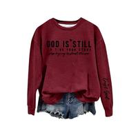 Shffuw Felpa Coperta Donna Maglioni Donna Invernali Lana God Is Writing Your Story Stop Trying To Steal The Pen Sweatshirt Womens Inspirational Quote Shirts Felpa Felpata Maglioni Wine XL