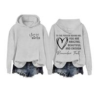 Shffuw Felpa Donna Offerta Maglione Largo Donna To The Person Behind Me Dear Person Behind Me You Are Amazing Enough Unisex Abbigliamento Maglia A Righe Grey L