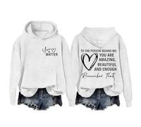 Shffuw Felpa Donna Offerta Maglione Largo Donna To The Person Behind Me Dear Person Behind Me You Are Amazing Enough Unisex Abbigliamento Maglia A Righe White S