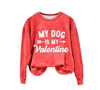 Shffuw Felpa Donna Set Magliette Maniche Lunghe Donna Felpa da Mio Cane è Mio San con Cappuccio per La Mamma del Cane per San Cani Regalo Elegante Orange M