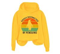 Shffuw Felpa Garzata Donna Tshirt Donna Manica Lunga Women S Fashionable Youth Campus Top Printed Sweatshirt Hoodie Maglia Collo Vestito Invernale Yellow M