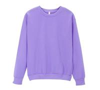 Shffuw Felpa Leggera Donna Maglioni Donna Primaverili Felpa Oversize da con Scollo Tondo Tinta Unita vestibilità Ampia Leggera A Maniche Lunghe Peluche Maglione Purple XXL