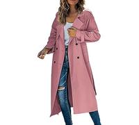 Shffuw Giacca Antipioggia Bambinaimpermeabile Lavoro Trench Da Donna Lungo Doppio Autunno 2023 Bazerz Slim Soprabito Con Cintura Rains Impermeabile Donnaponcho Antipioggia Donna Pink Xl