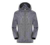 Shffuw Giubbotto Impermeabileimpermeabile Donna Pioggia Giacca Antipioggia Da Donna Taglie Forti Con Cappuccio Antivento Allentato Impermeabile Con Felpa Sportiva Donnacopertura Zaino Grey L
