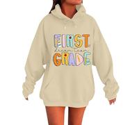 Shffuw Joggers Donna Leggeri Cardigan Oversize Donna Teacher Hoodless Sweatshirt for Women First Day of School Hoodless Sweatshirt Teacher S Outfit Graphic Tuta Eleganti Giacca A Grey XXXXL