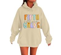 Shffuw Joggers Donna Leggeri Cardigan Oversize Donna Teacher Hoodless Sweatshirt for Women First Day of School Hoodless Sweatshirt Teacher S Outfit Graphic Tuta Eleganti Giacca A Beige L