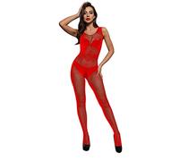 Shffuw Lingerie Sexydonna Hot Vestitino Sexy da Donna Lingerie Sexy da Indumenti Notte Notte Calza per Corpo Tuta A Rete Biancheria Sexydonna Hot Rossa Donna Red One Size